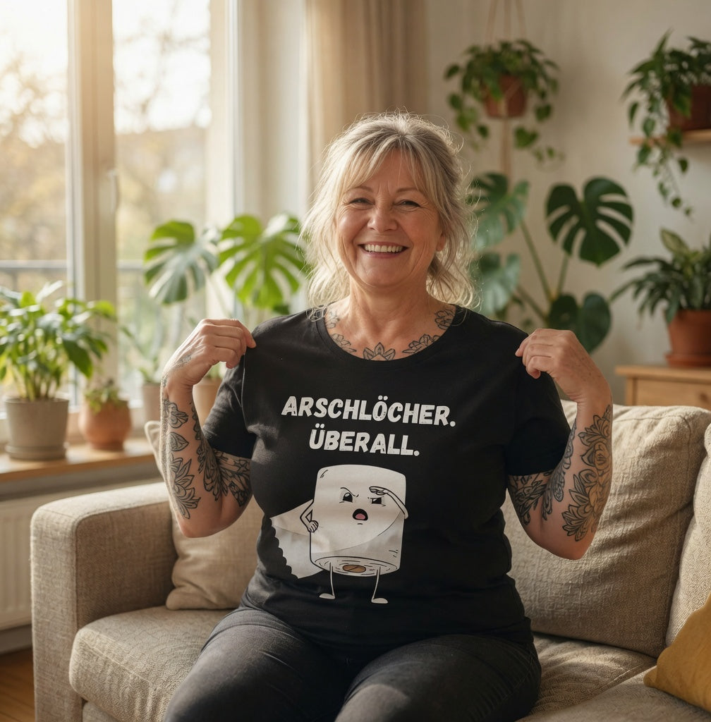 ARSCHLÖCHER. ÜBERALL. - Damen Premium Bio T-Shirt