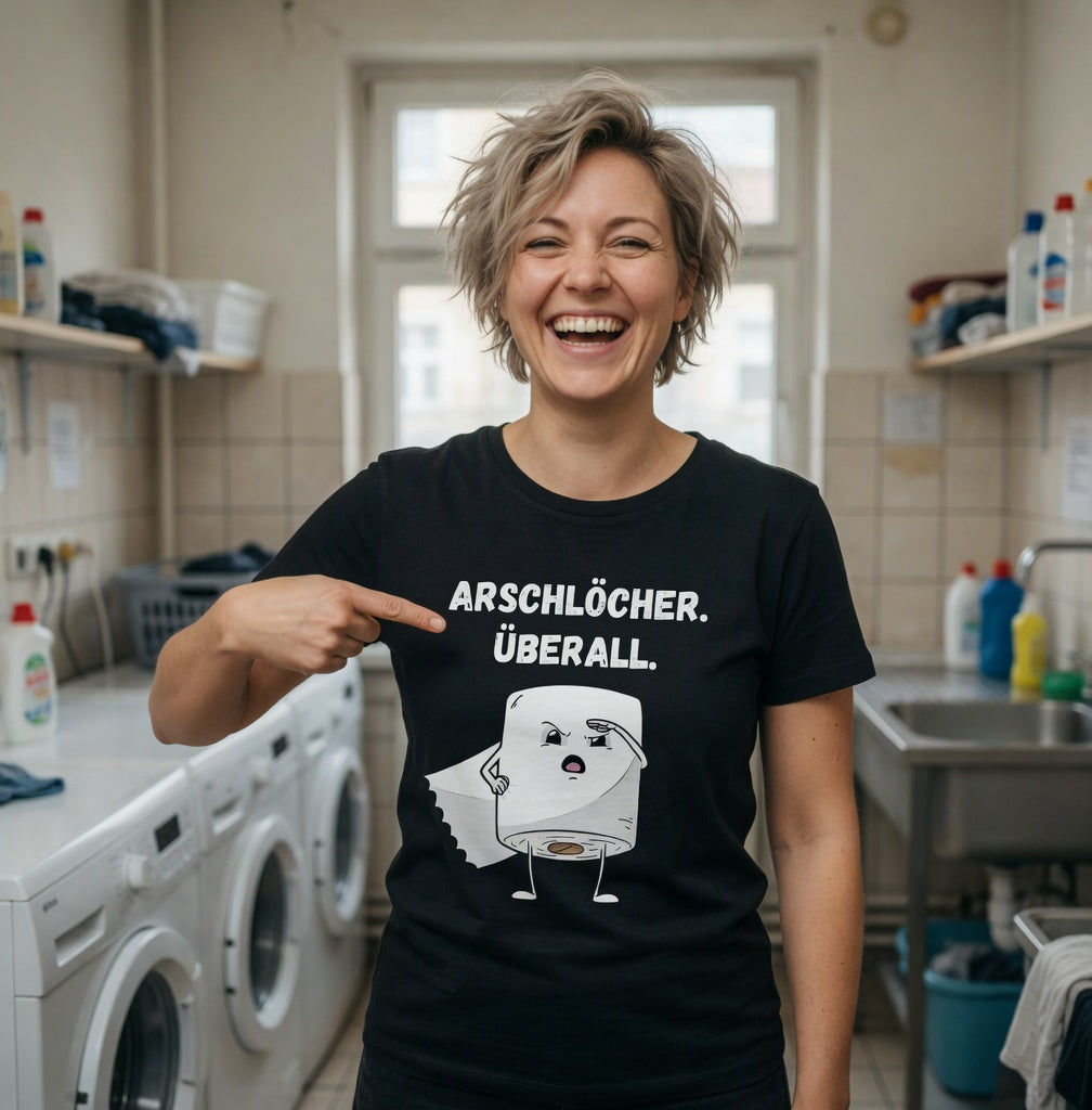 ARSCHLÖCHER. ÜBERALL. - Damen Premium Bio T-Shirt