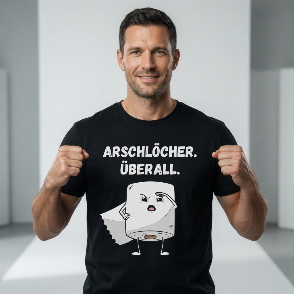 ARSCHLÖCHER. ÜBERALL. - Herren T-Shirt