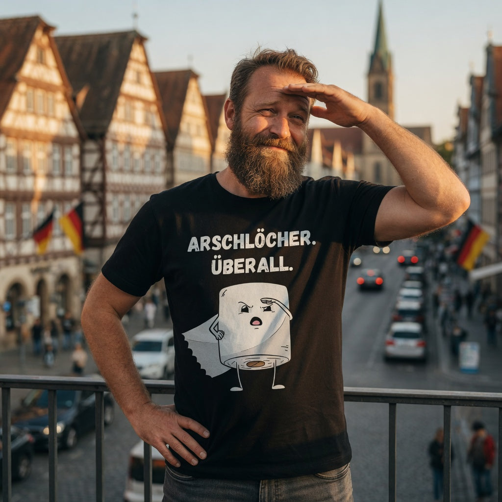 ARSCHLÖCHER. ÜBERALL. - Herren T-Shirt