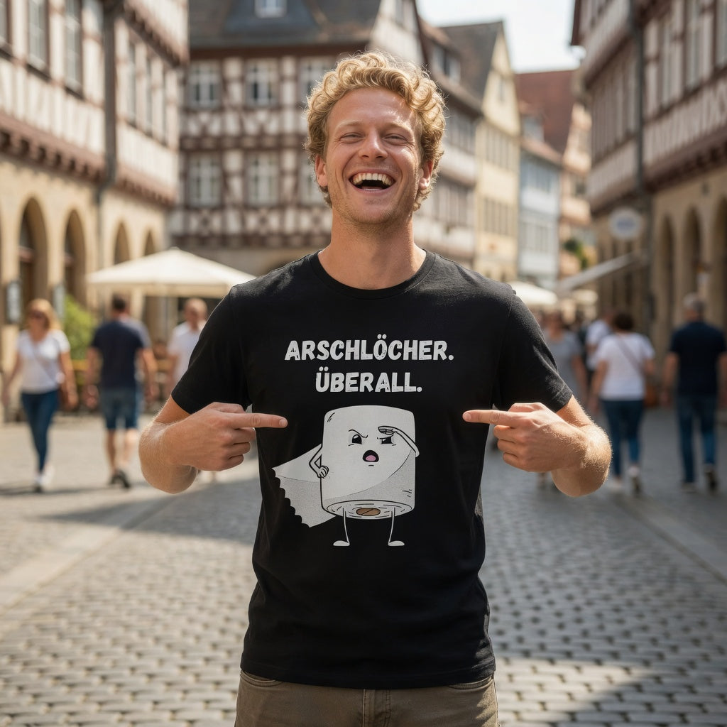 ARSCHLÖCHER. ÜBERALL. - Herren T-Shirt