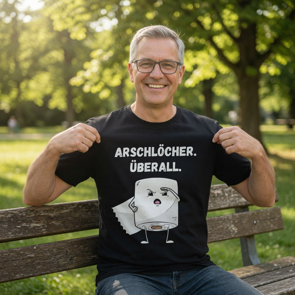 ARSCHLÖCHER. ÜBERALL. - Herren T-Shirt