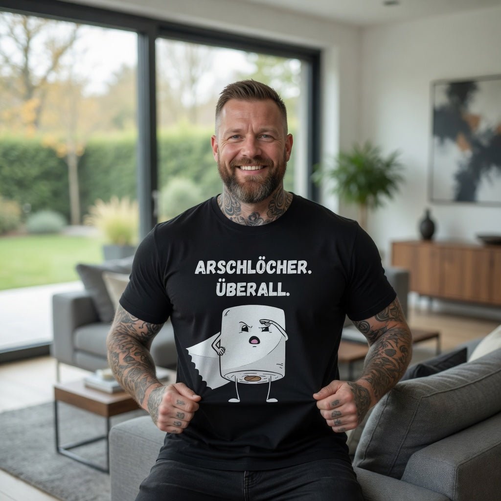 ARSCHLÖCHER. ÜBERALL. - Herren T-Shirt