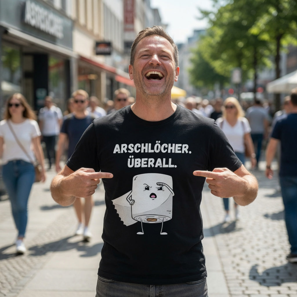 ARSCHLÖCHER. ÜBERALL. - Herren T-Shirt