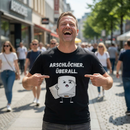 ARSCHLÖCHER. ÜBERALL. - Herren T-Shirt