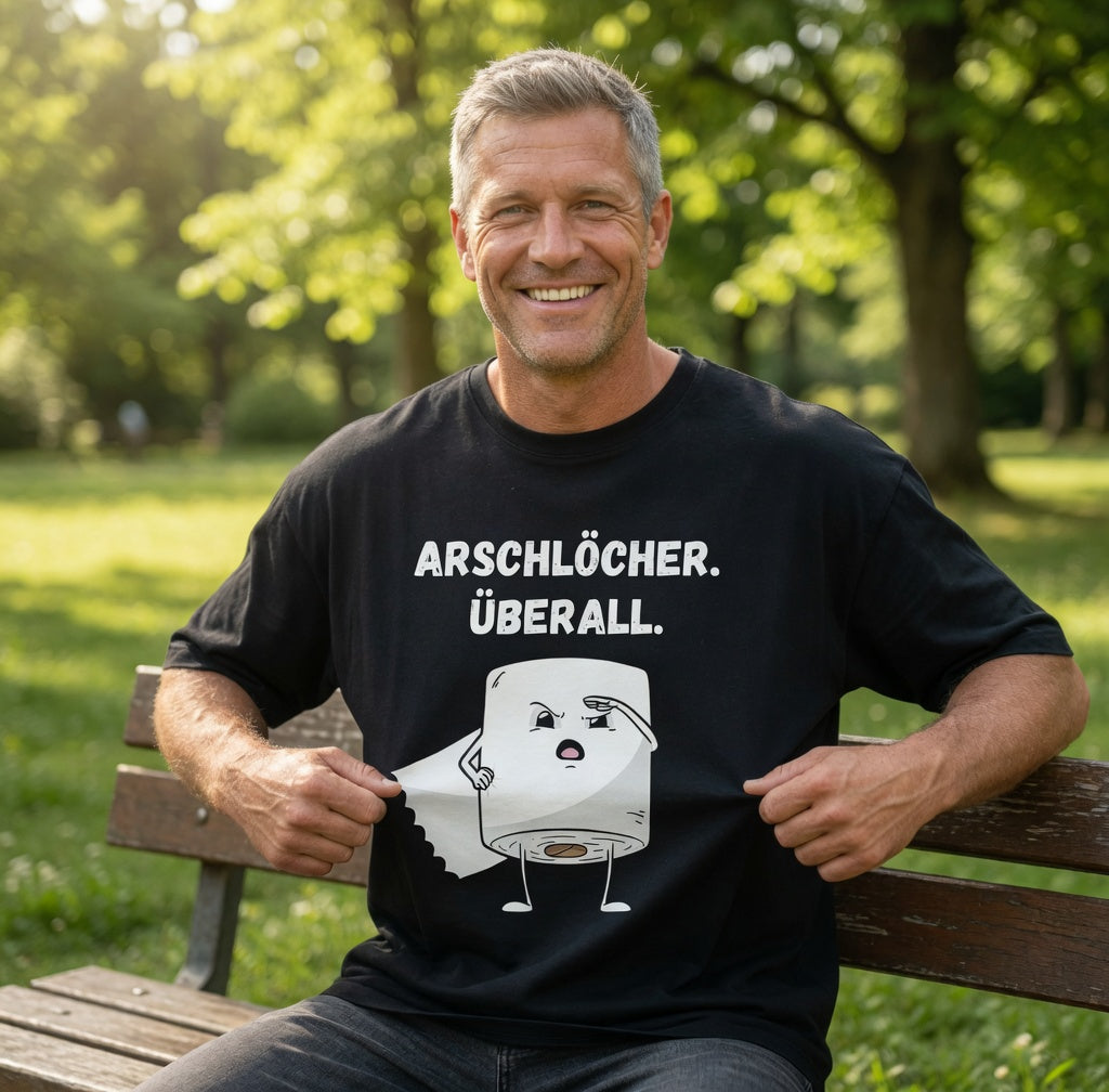 ARSCHLÖCHER. ÜBERALL. - Jack and Jones Oversize T-Shirt