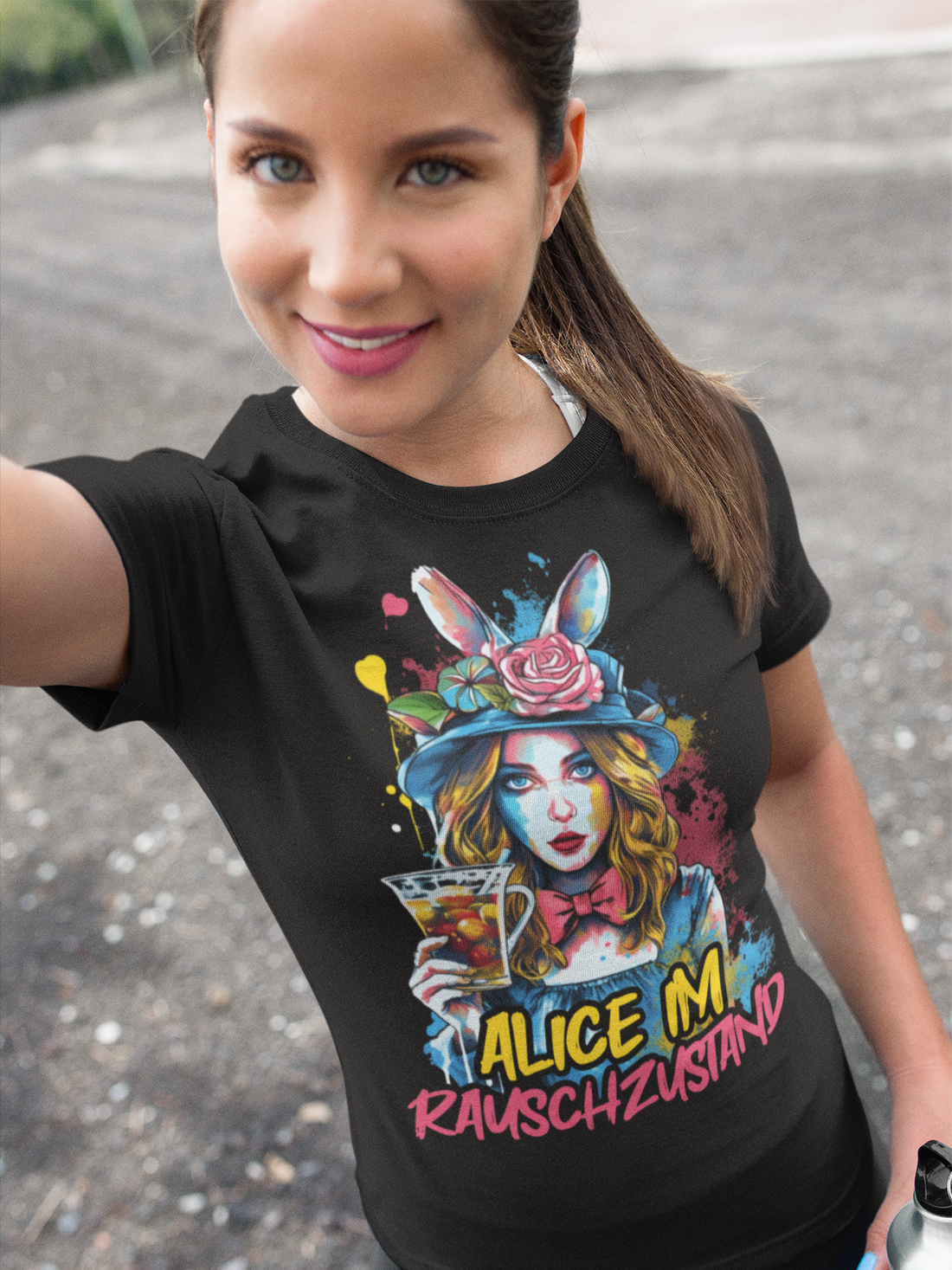 Alice im Rauschzustand Wunderland - Damen Premium Bio T-Shirt