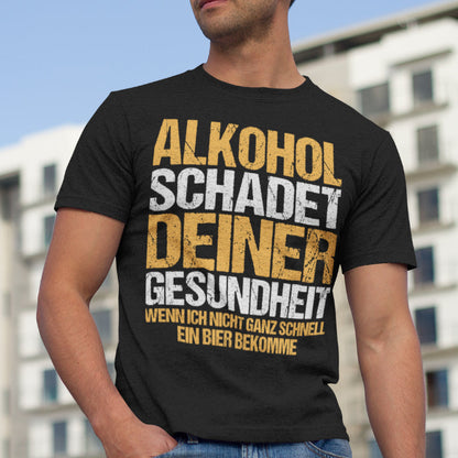 Männer Funshirt Bier – Wenn ich kein Bier bekomme wird’s gefährlich – T-Shirt