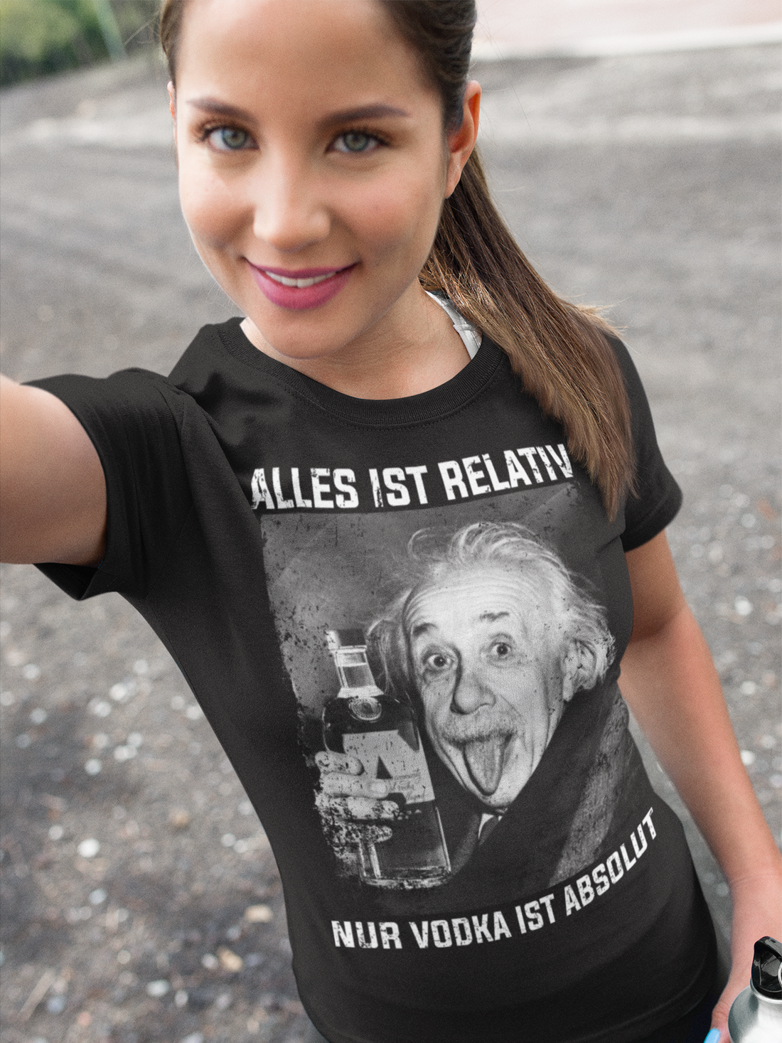 Alles ist relativ nur Vodka ist absolut Albert Einstein - Damen Premium Bio T-Shirt