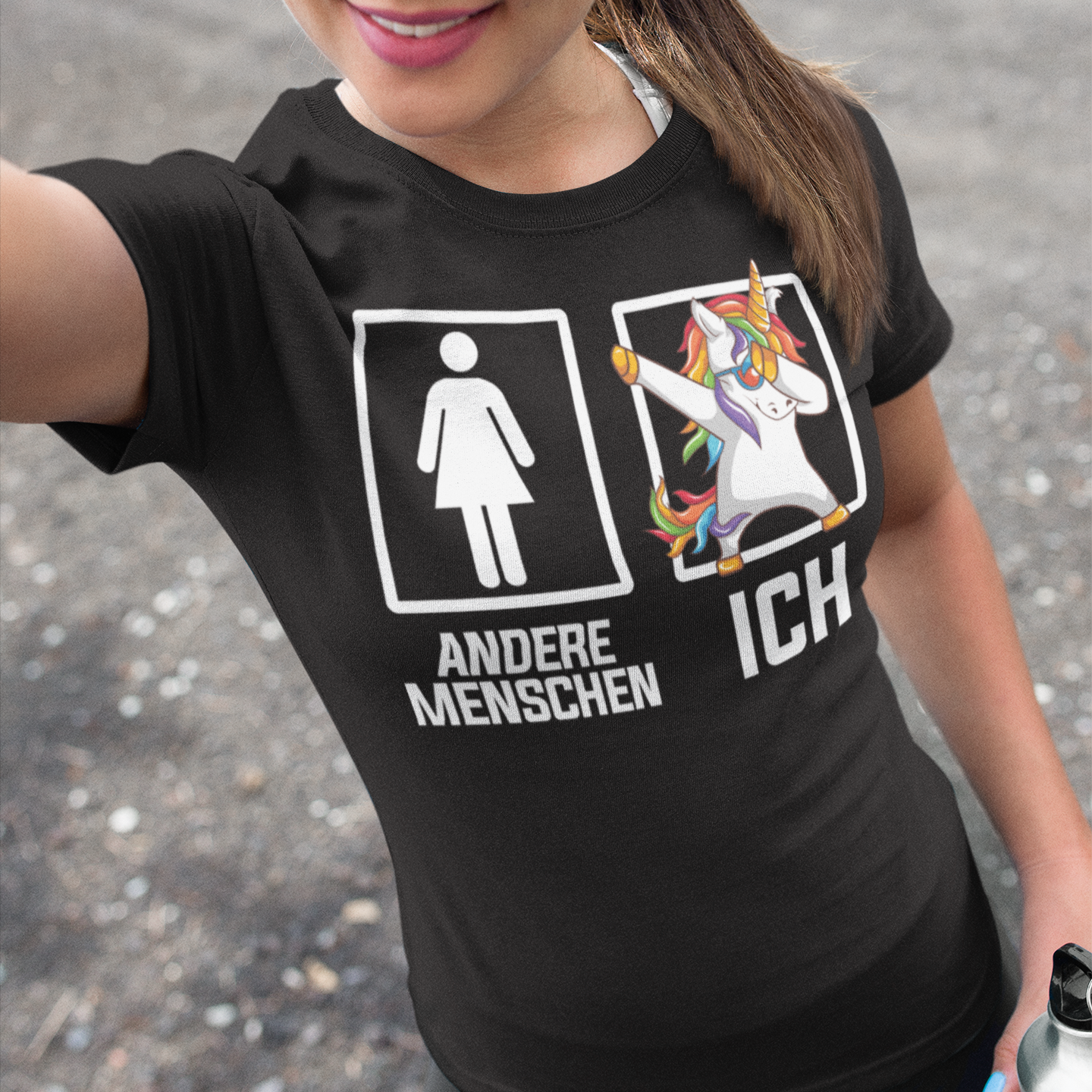 Andere Menschen Ich Einhorn - Damen Premium Bio T-Shirt