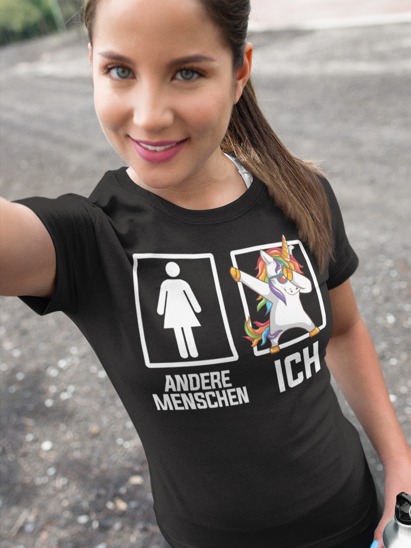 Andere Menschen Ich Einhorn - Damenshirt