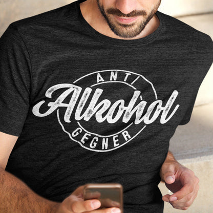 Spruch T-Shirt Herren – Anti Alkohol Gegner Ironie Shirt mit Wortspiel Männer