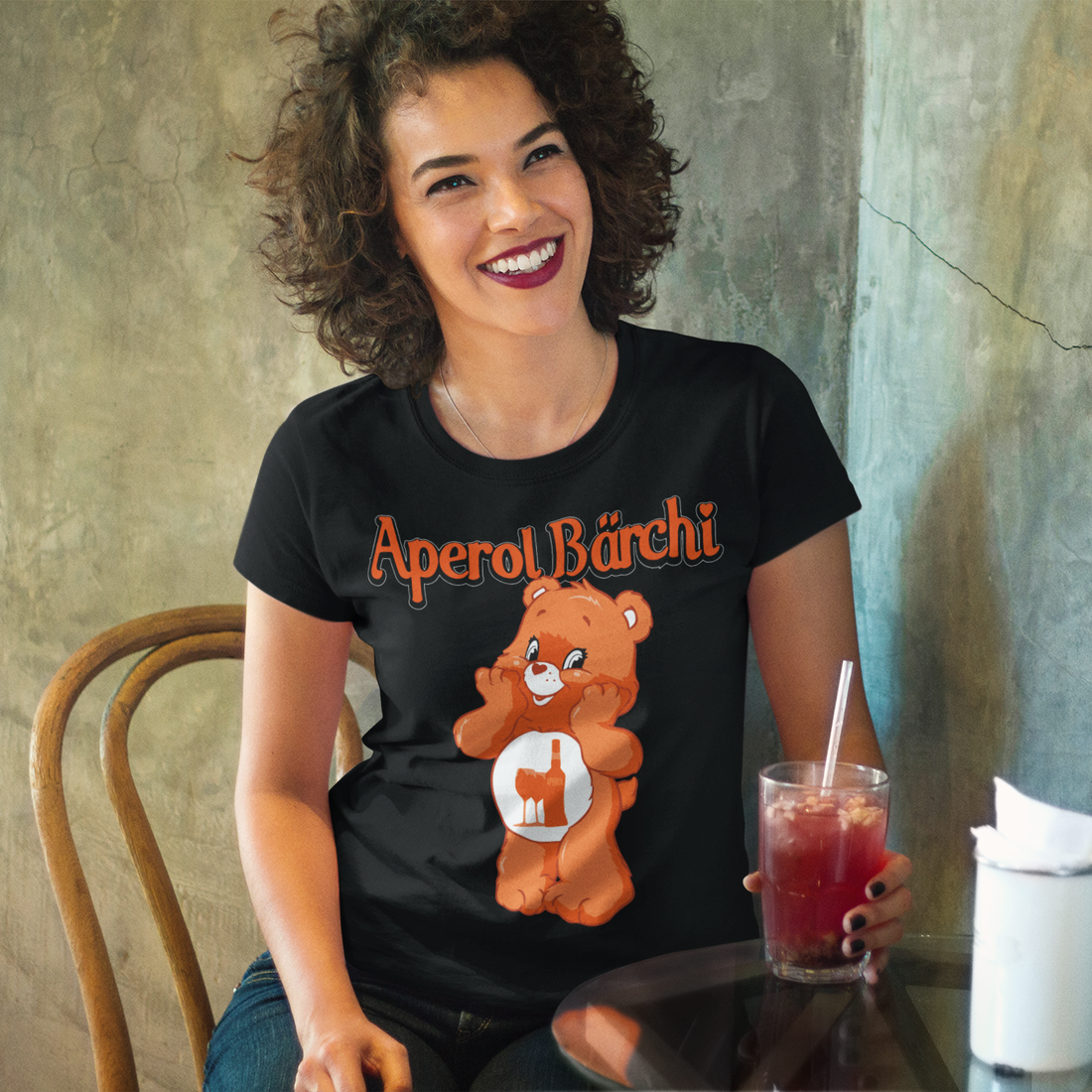 Aperol Bärchi - Glücksbärchi - Damen Premium Bio T-Shirt