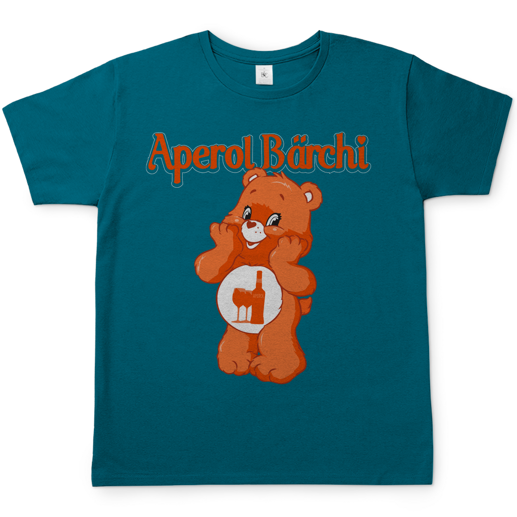 Aperol Bärchi Glücksbärchi Herren Shirt in Diva Blau