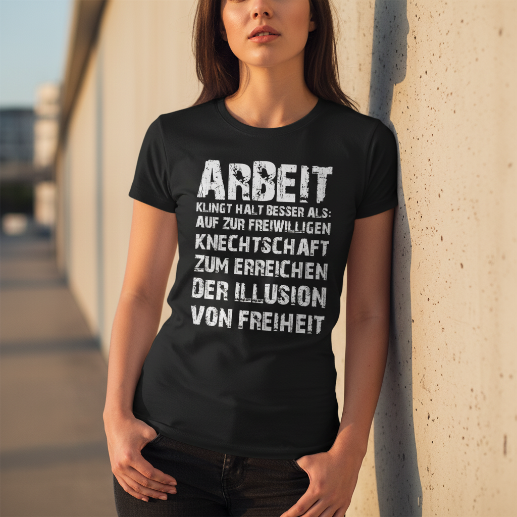 Arbeit klingt halt besser als die illusion von Freiheit - Damen Premium Bio T-Shirt