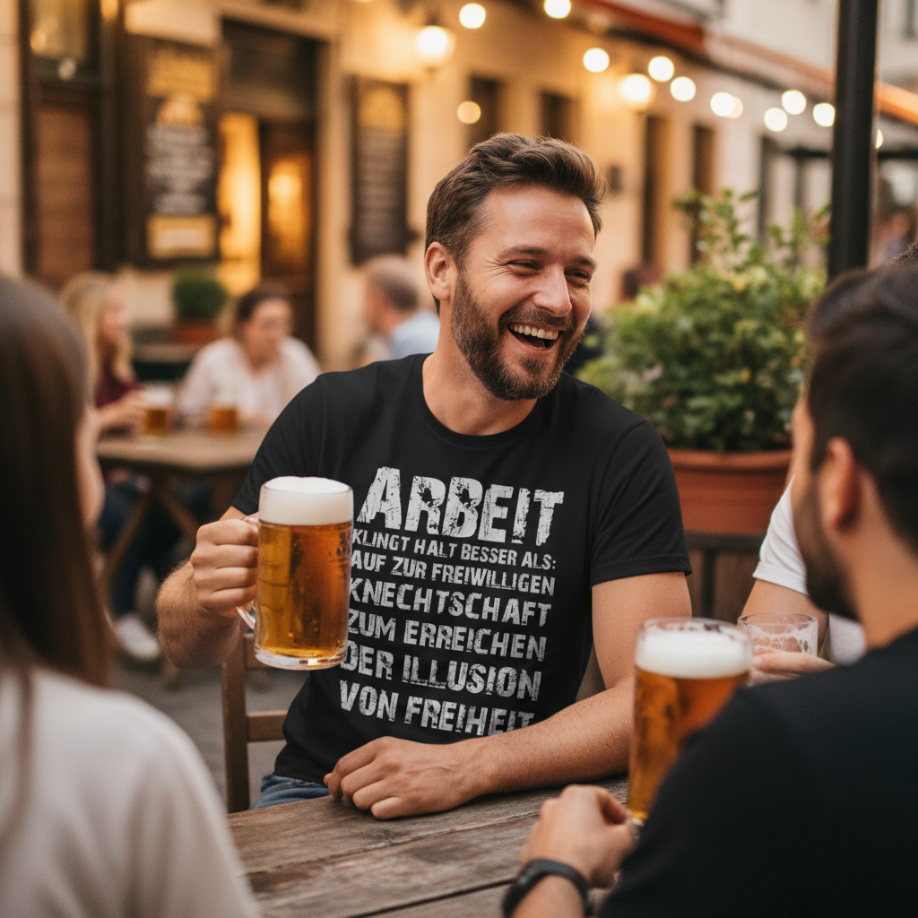 Arbeit klingt halt besser als die illusion von Freiheit - Herren T-Shirt