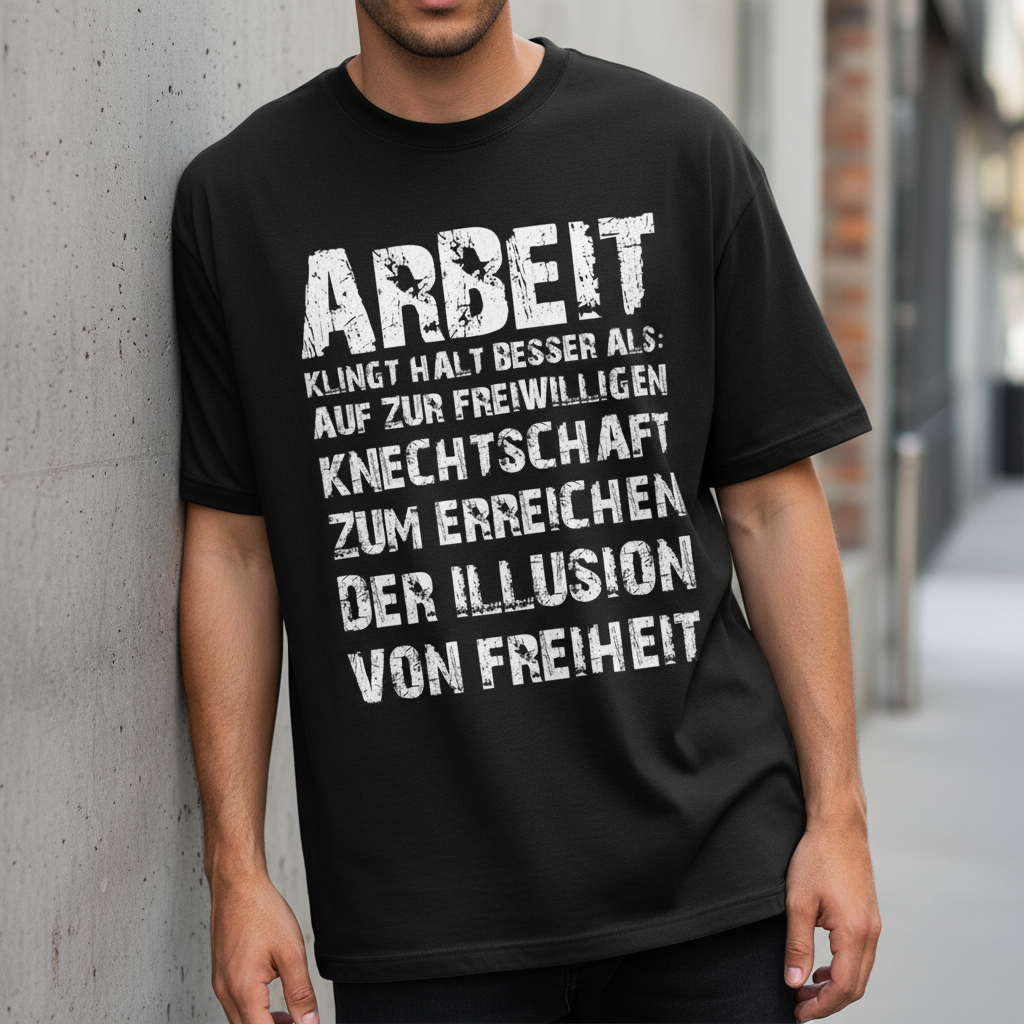 Arbeit klingt halt besser als die illusion von Freiheit - Jack and Jones Oversize T-Shirt