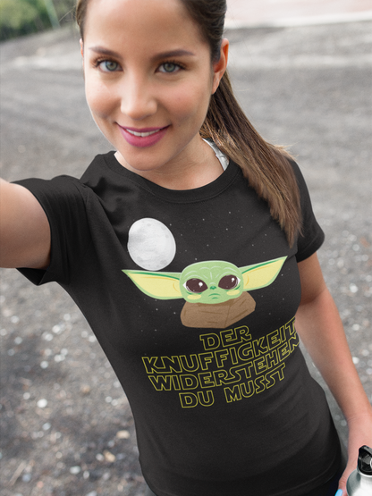 Der Knuffigkeit widerstehen du musst - Baby Yoda Grogu - Damenshirt
