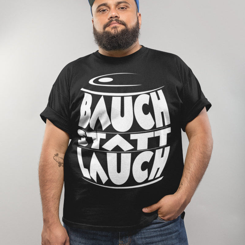 Männer T-Shirt Bauch statt Lauch Spruch Bier Funshirt Geschenk lustig Herren