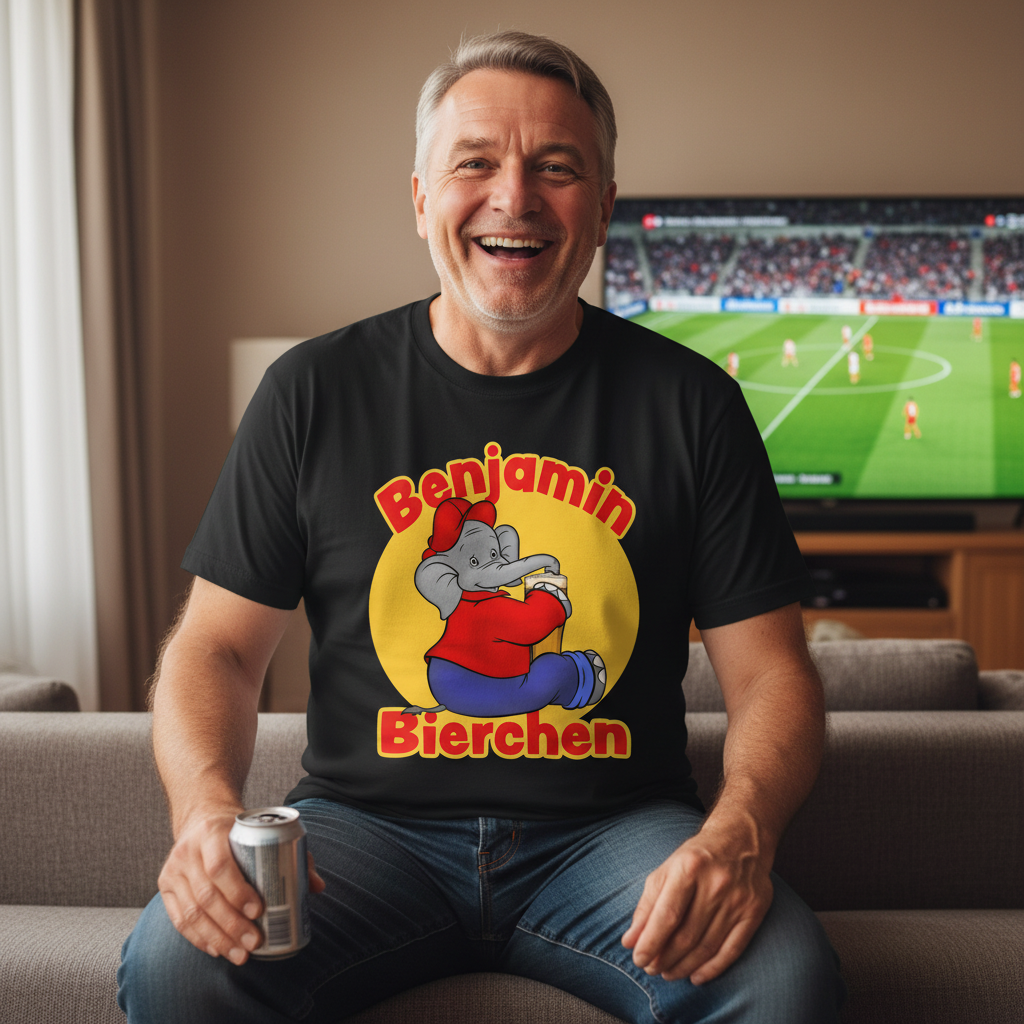 Benjamin Bierchen Blümchen Herren Premium Bio T-Shirt lustiges Bier Funshirt