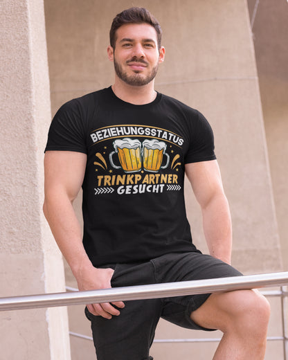 Beziehungsstatus Trinkpartner gesucht Shirt Männer Bierparty Geschenk