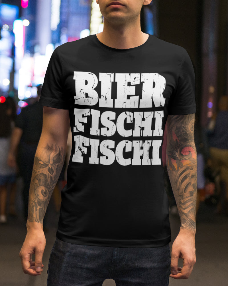 Bier Fischi Fischi Shirt für Angler – Lustiges Männer T-Shirt Angel Geschenk