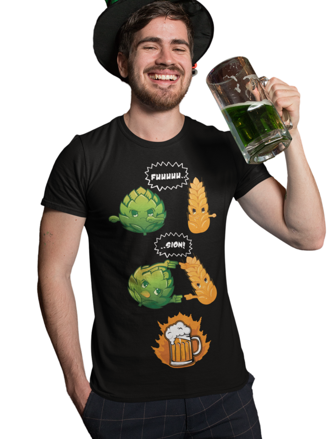 Bier Fusion Hopfen und Malz Dragonball - Herren Premium Bio T-Shirt