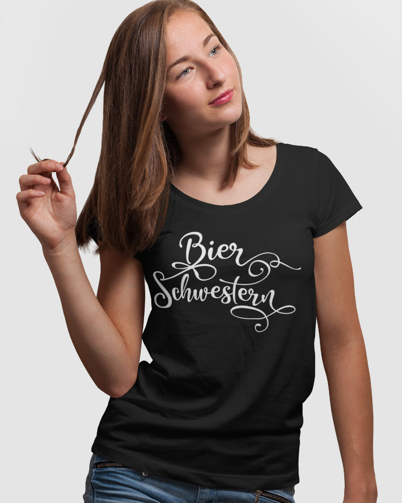 T-Shirt für Freundinnen – Bier Schwestern Motiv für Mädelsabend &amp; Party