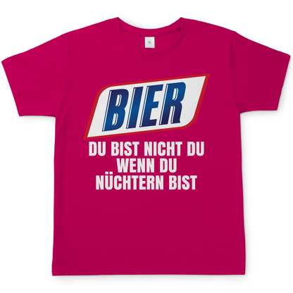 Bier du bist nicht du wenn du nuechtern bist - Herren Shirt in rosa