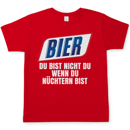 Bier du bist nicht du wenn du nuechtern bist - Herren Shirt in rot