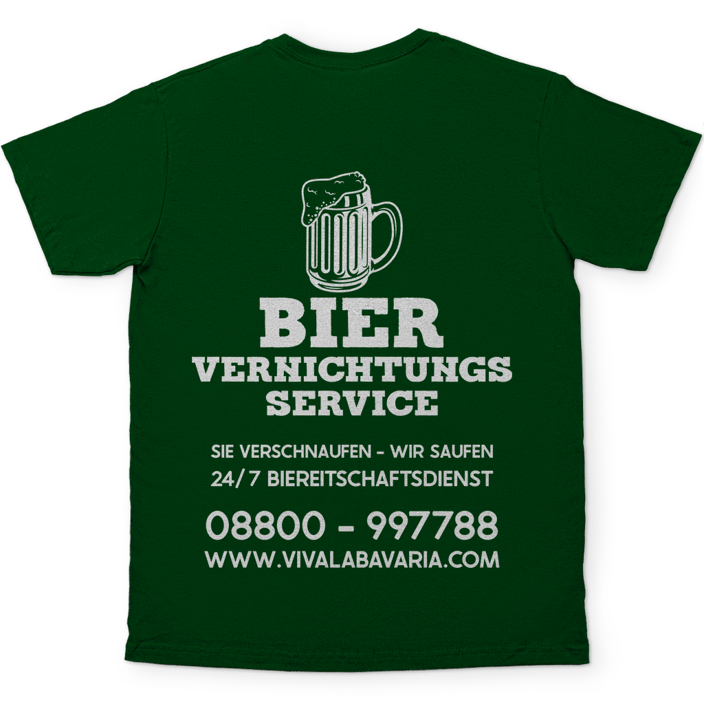 Bier vernichtungs Service - Herren Shirt Bottle Green