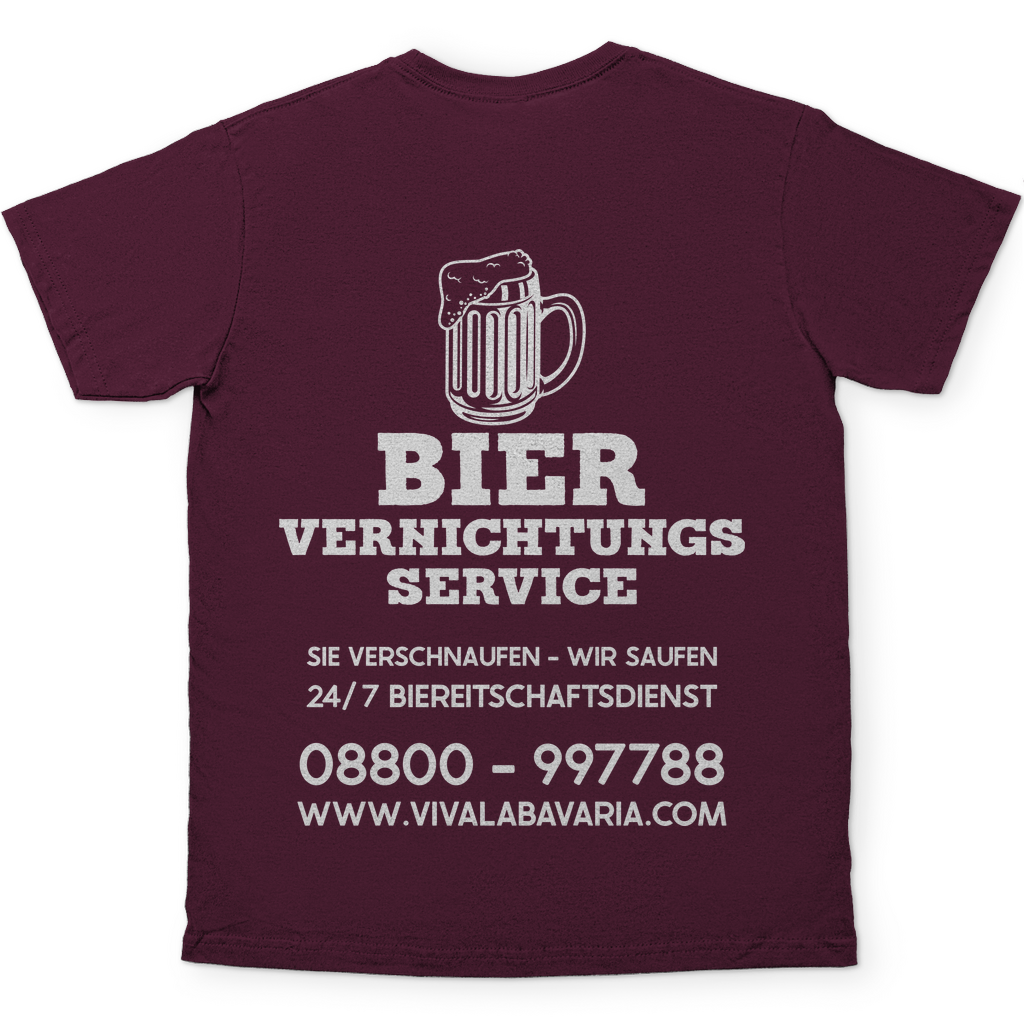 Bier vernichtungs Service - Herren Shirt Burgundy