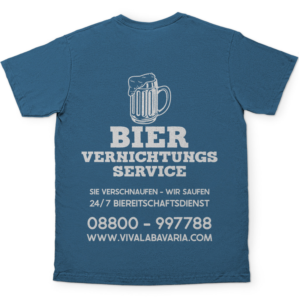 Bier vernichtungs Service - Herren Shirt Stone Blue