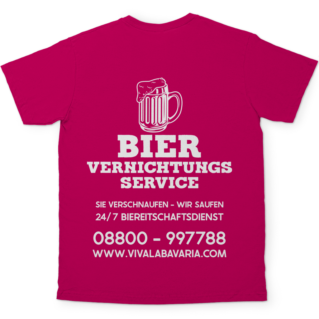 Bier vernichtungs Service - Herren Shirt in rosa