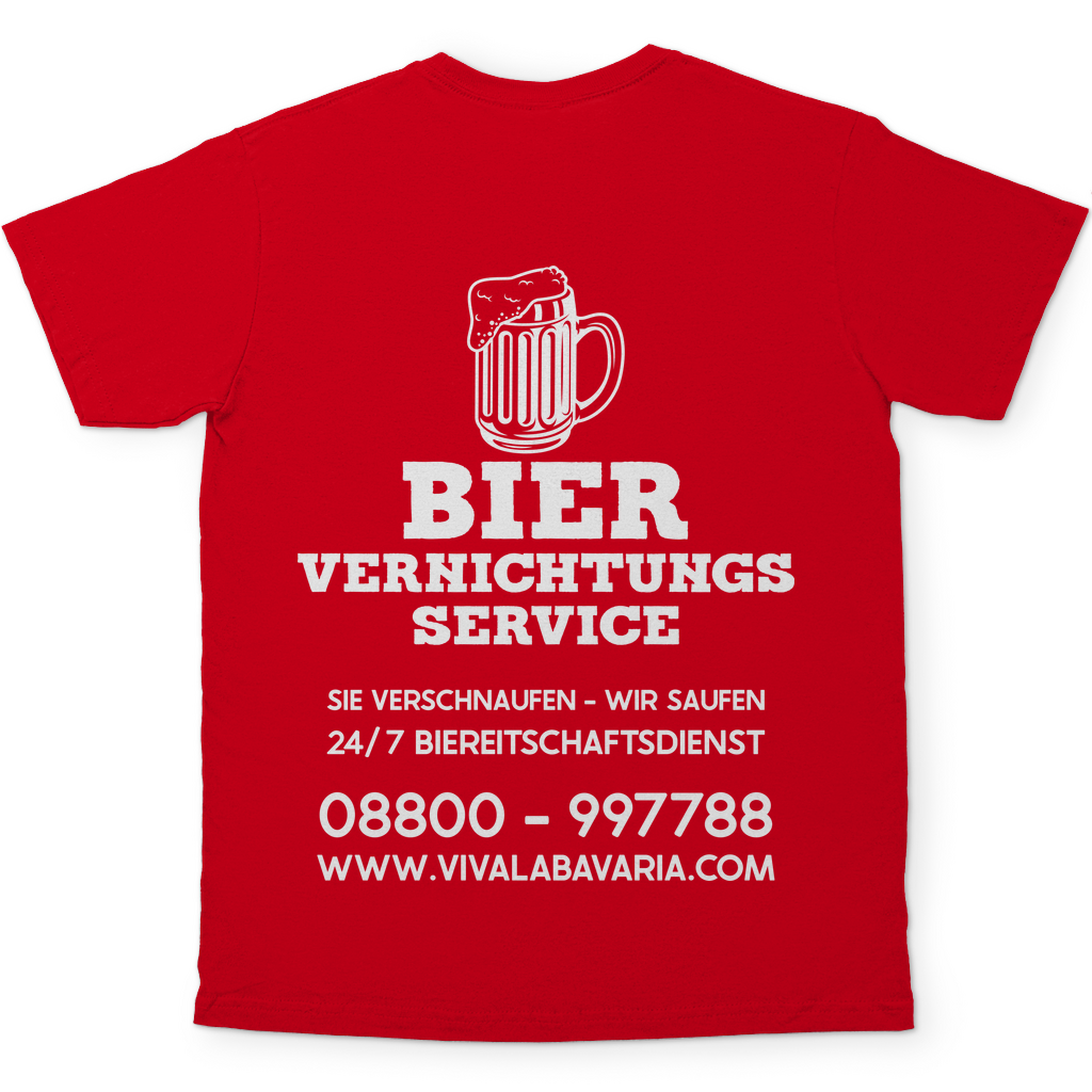 Bier vernichtungs Service - Herren Shirt Red