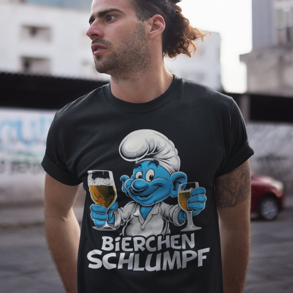 Bierchen Schlumpf Grafik - Herren Shirt