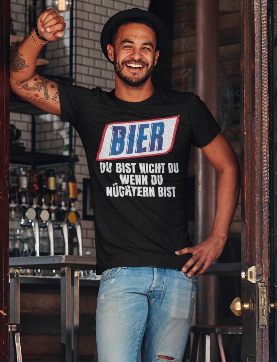 Bier du bist nicht du wenn du nüchtern bist - Herren Premium Bio T-Shirt
