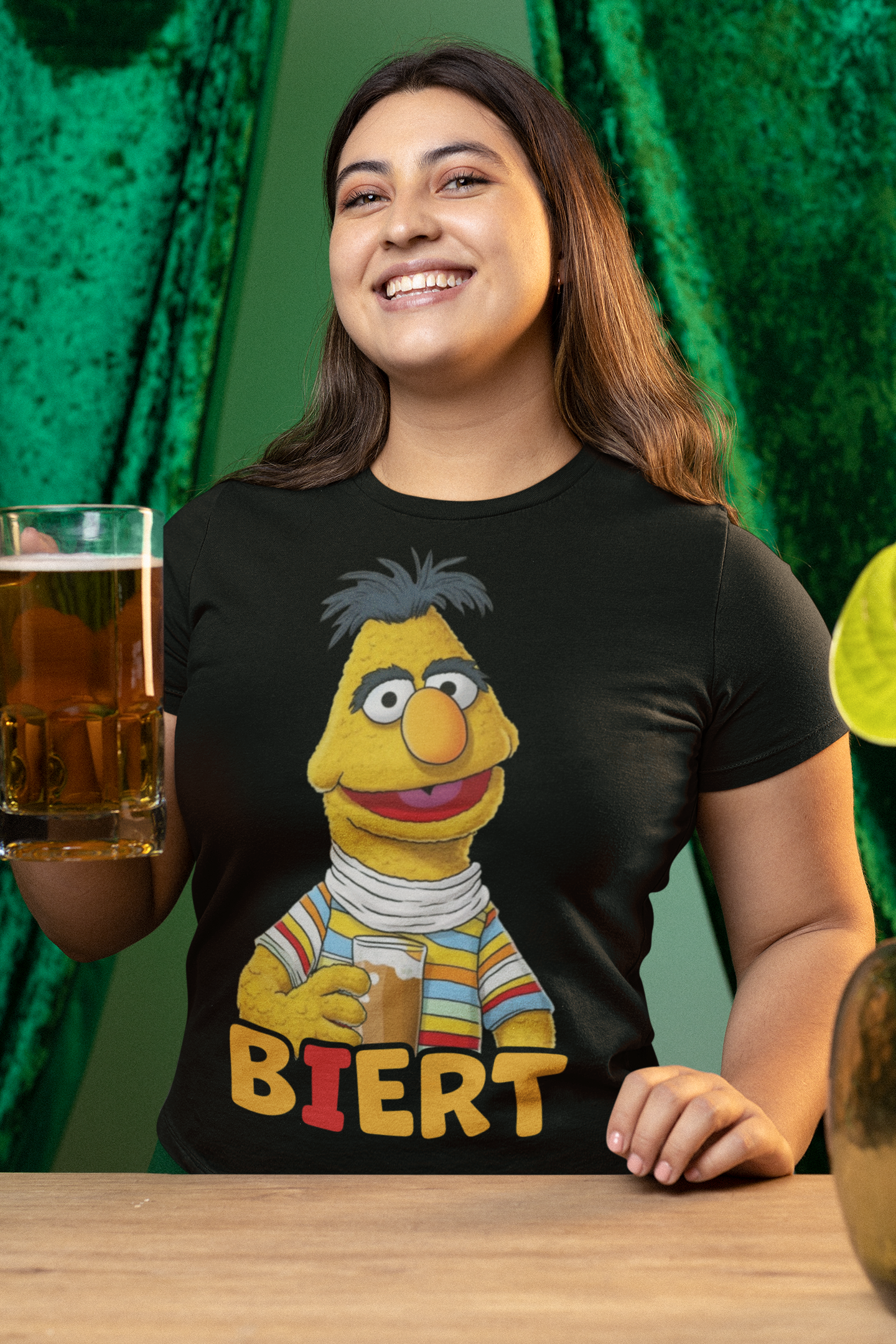 Biert Bert mit Bier Sesamstraße - Damen Premium Bio T-Shirt