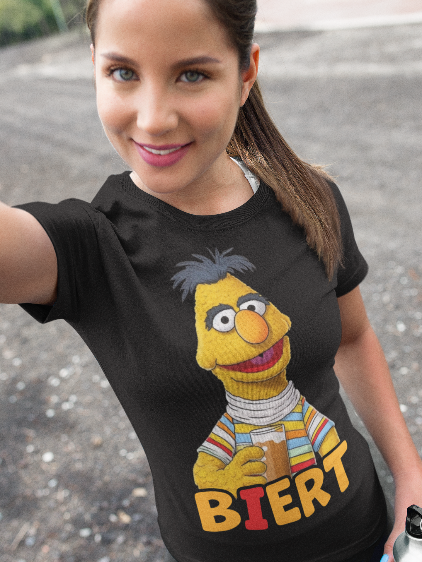 Biert Bert mit Bier Sesamstraße - Damen Premium Bio T-Shirt