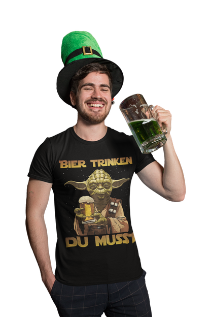 Bier trinken du musst - Yoda Star Wars - Herren Shirt