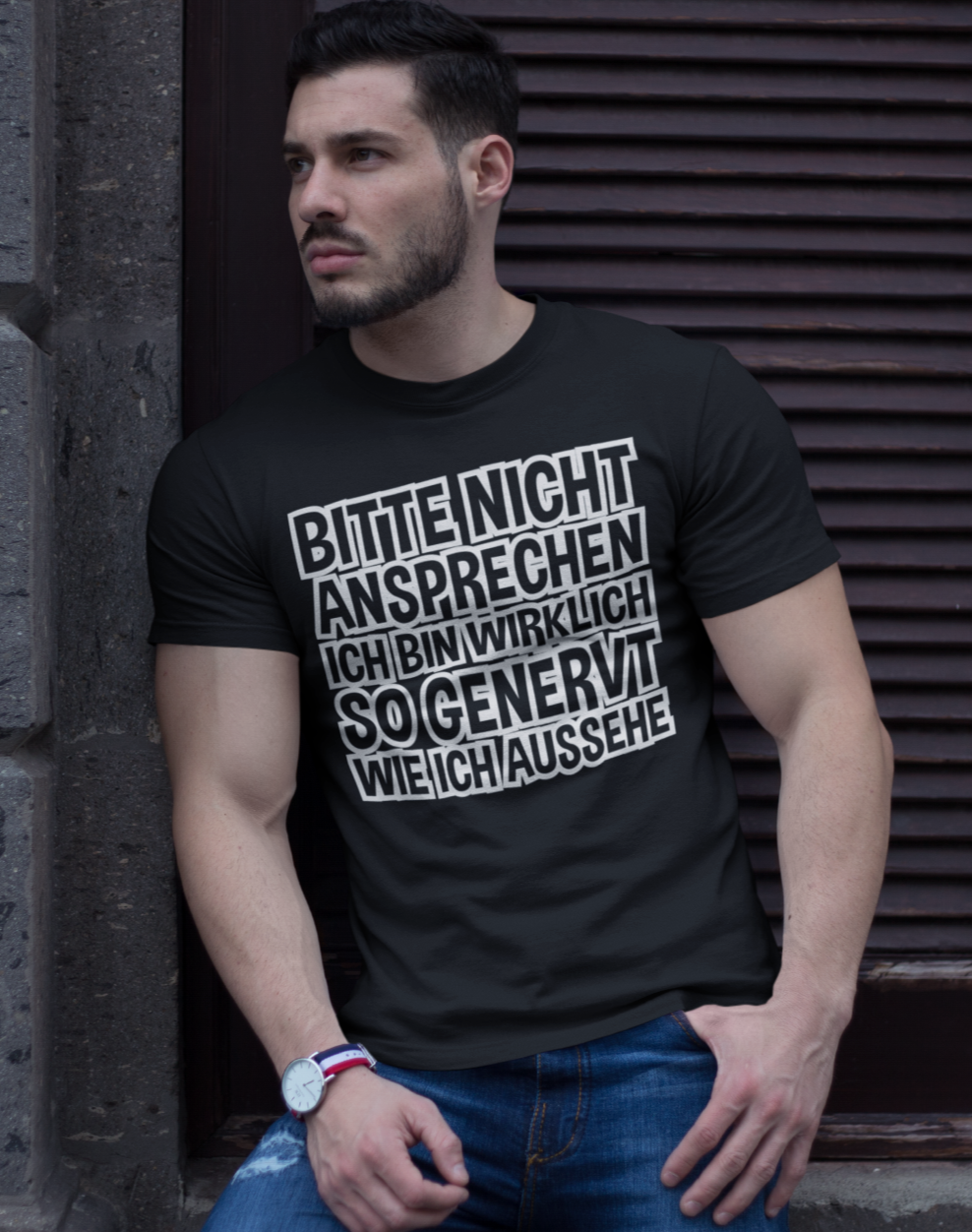 Bitte nicht ansprechen ich bin wirklich so genervt wie ich aussehe - Herren Premium Bio T-Shirt