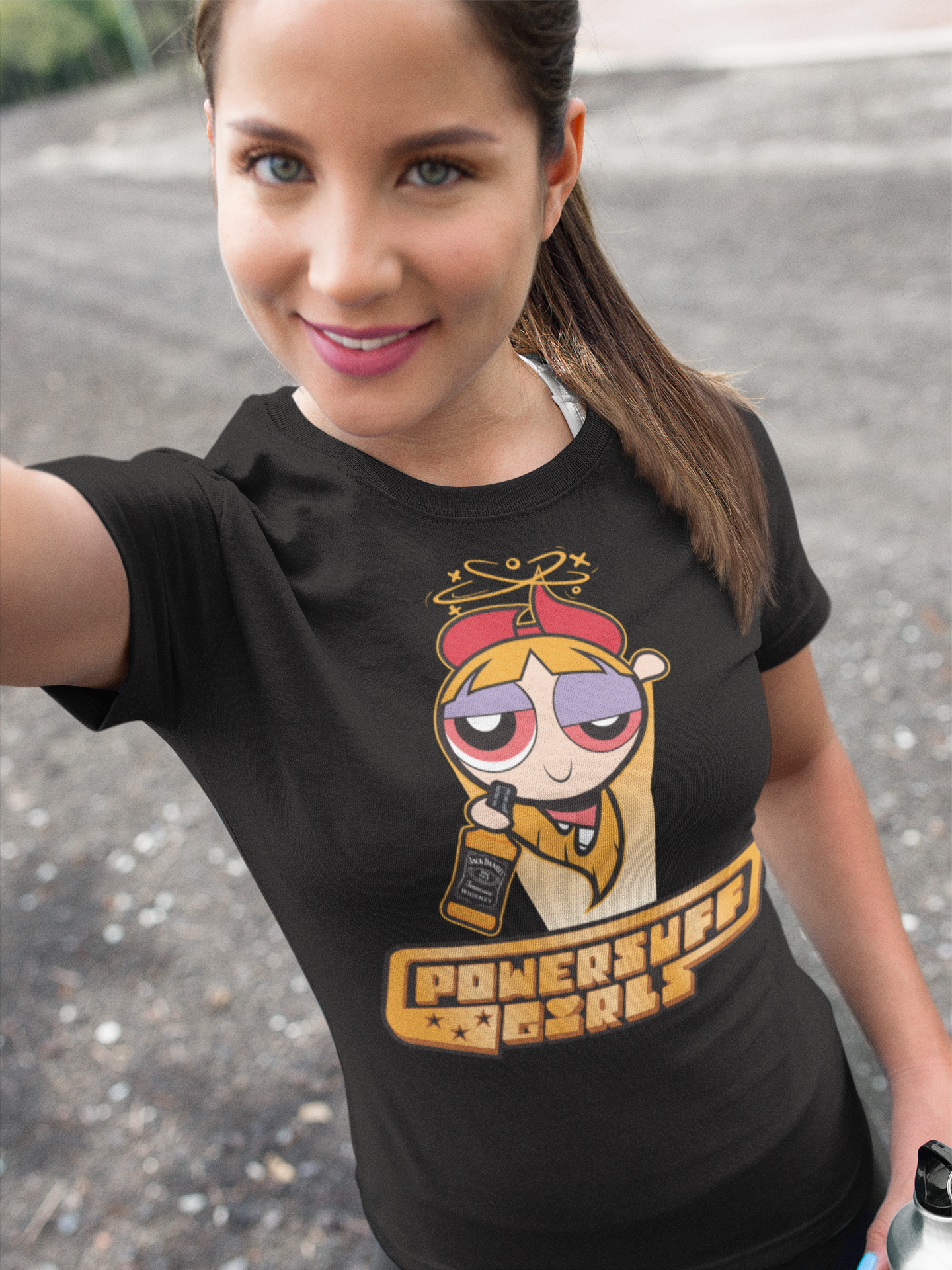 Blossom Powersuff Powerpuff Girls - Damen Premium Bio T-Shirt Schwarz