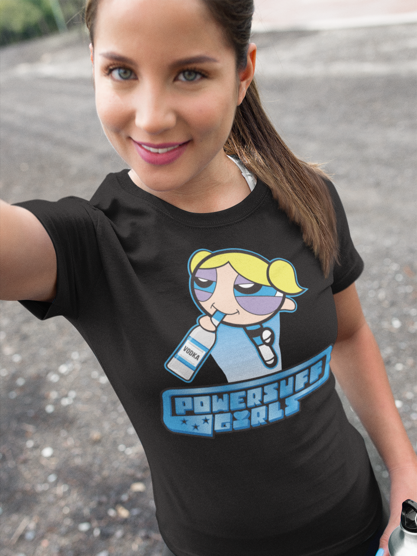 Bubbles Powersuff Powerpuff Girls - Damen Premium Bio T-Shirt Schwarz