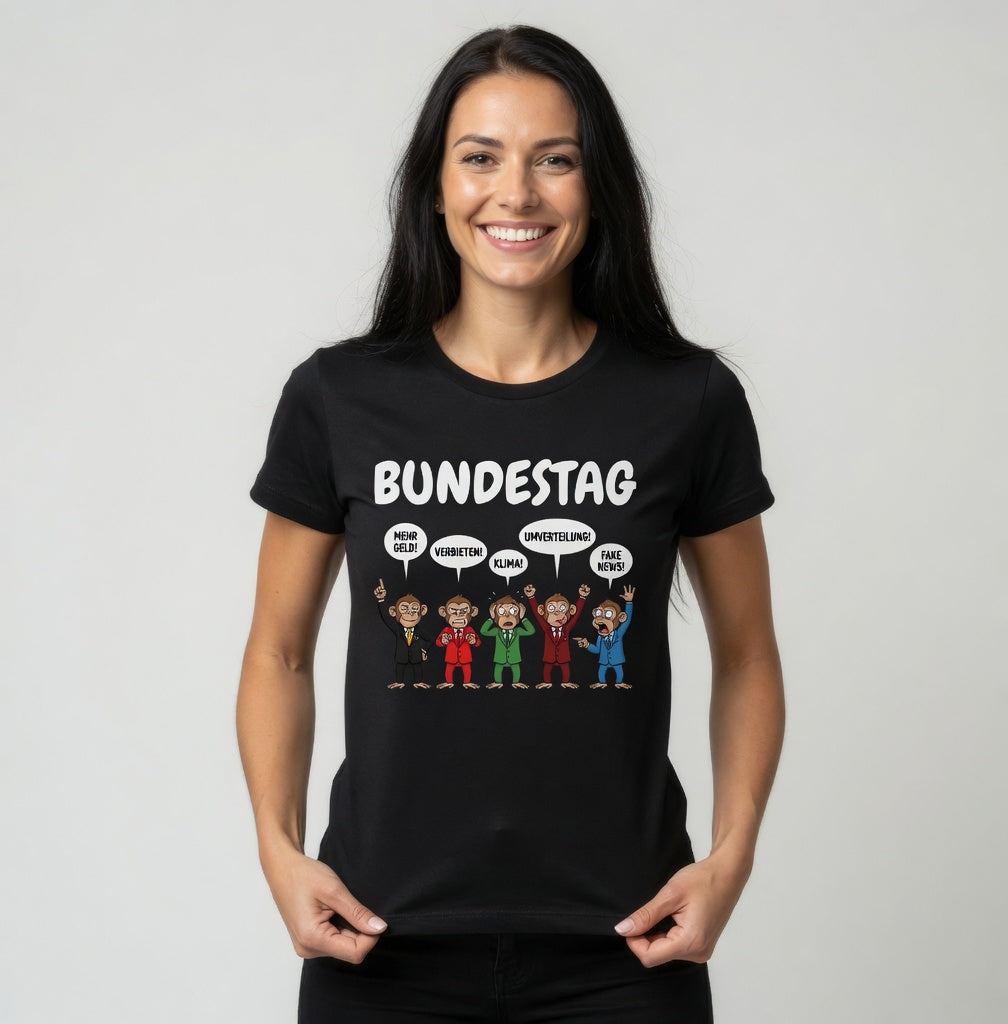 Bundestag voller Affen - Damen Premium Bio T-Shirt