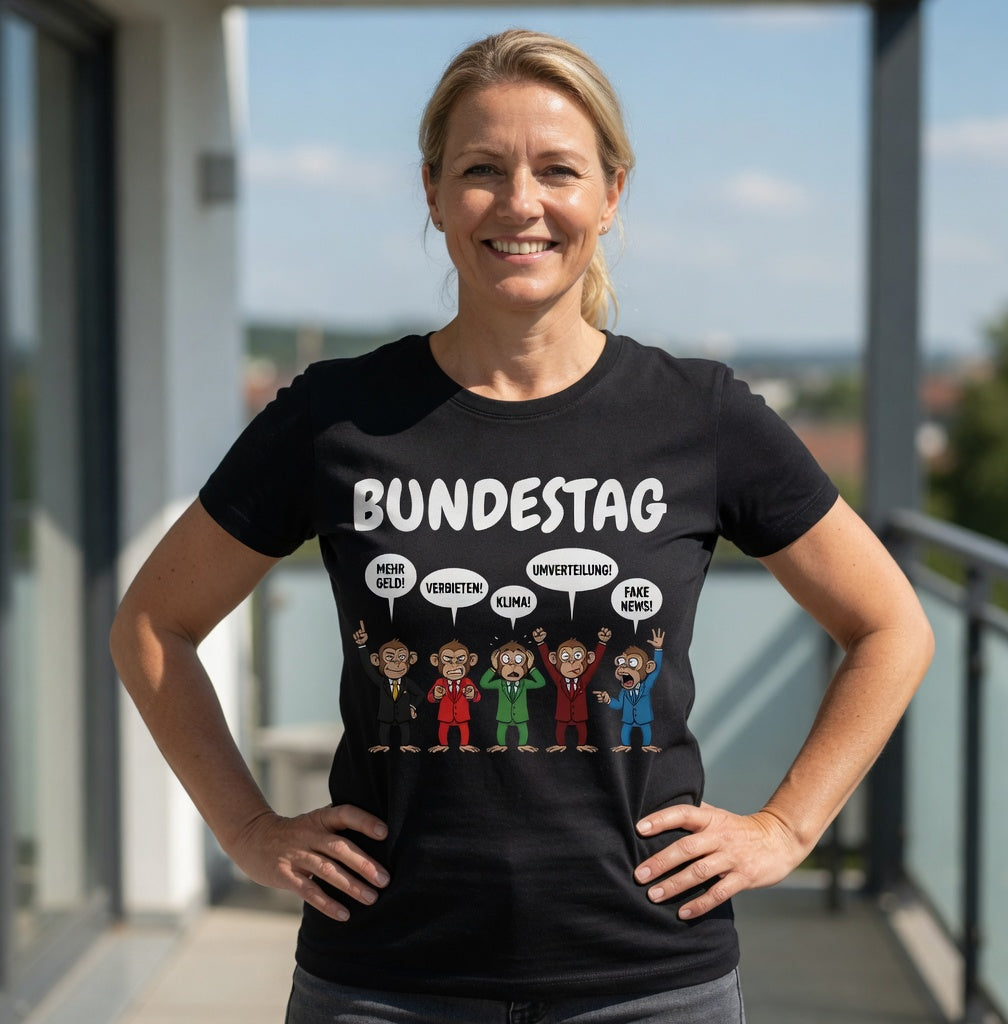 Bundestag voller Affen - Damen Premium Bio T-Shirt