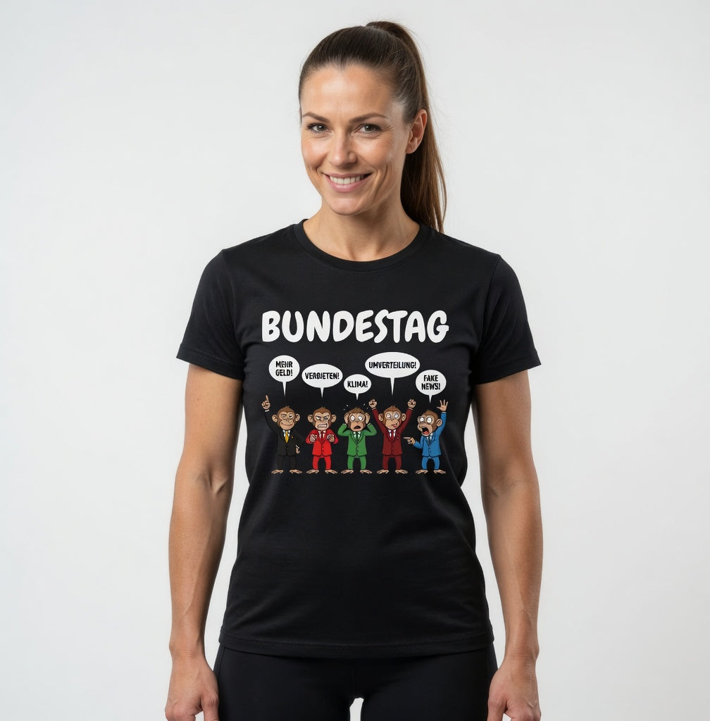 Bundestag voller Affen - Damen Premium Bio T-Shirt