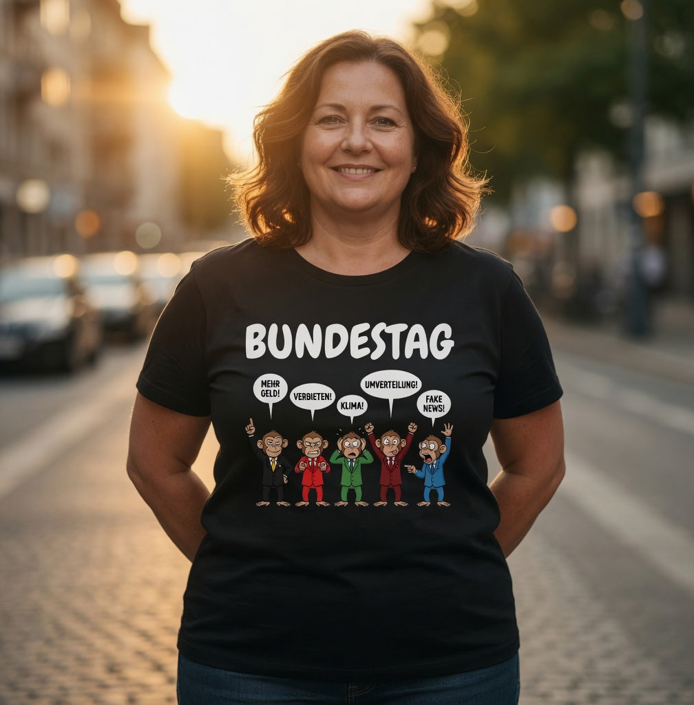 Bundestag voller Affen - Damen Premium Bio T-Shirt