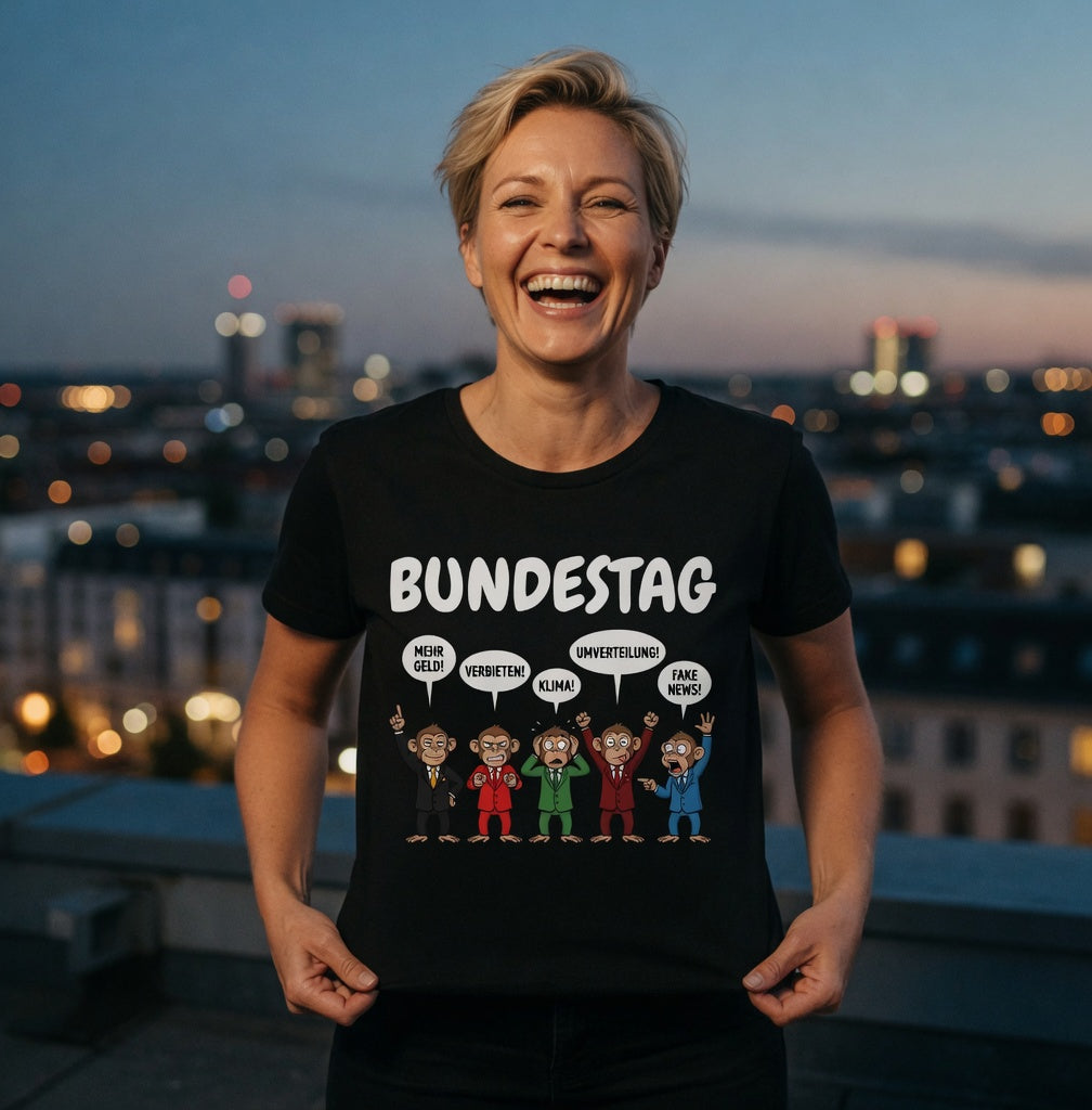 Bundestag voller Affen - Damen Premium Bio T-Shirt