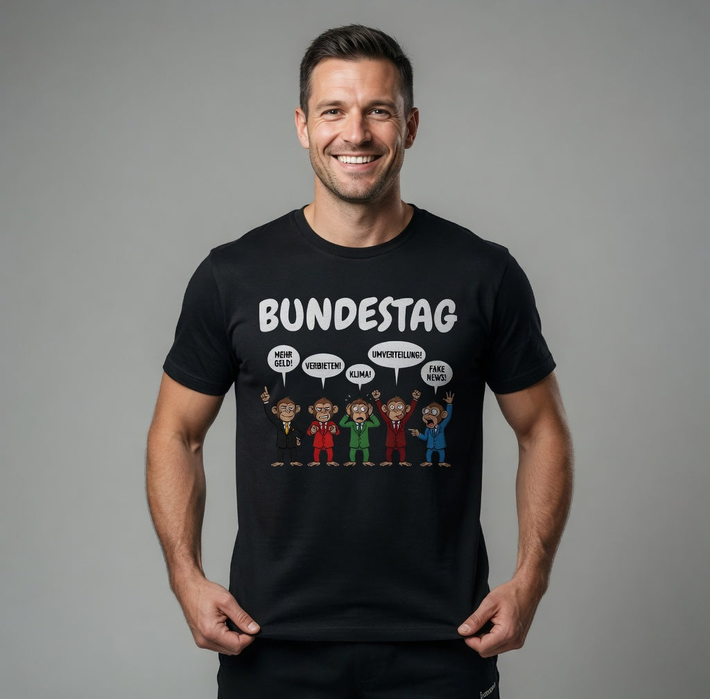 Bundestag voller Affen - Herren T-Shirt