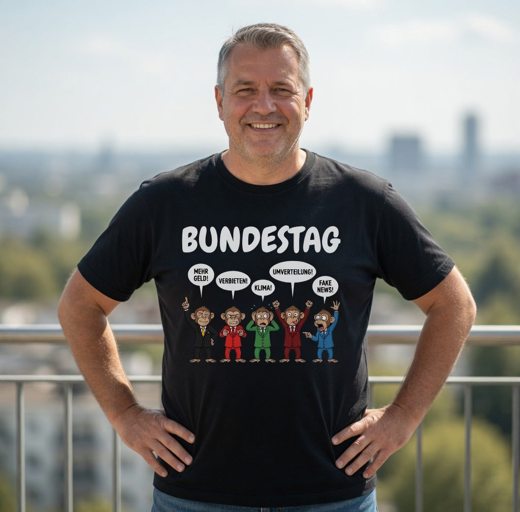 Bundestag voller Affen - Herren T-Shirt